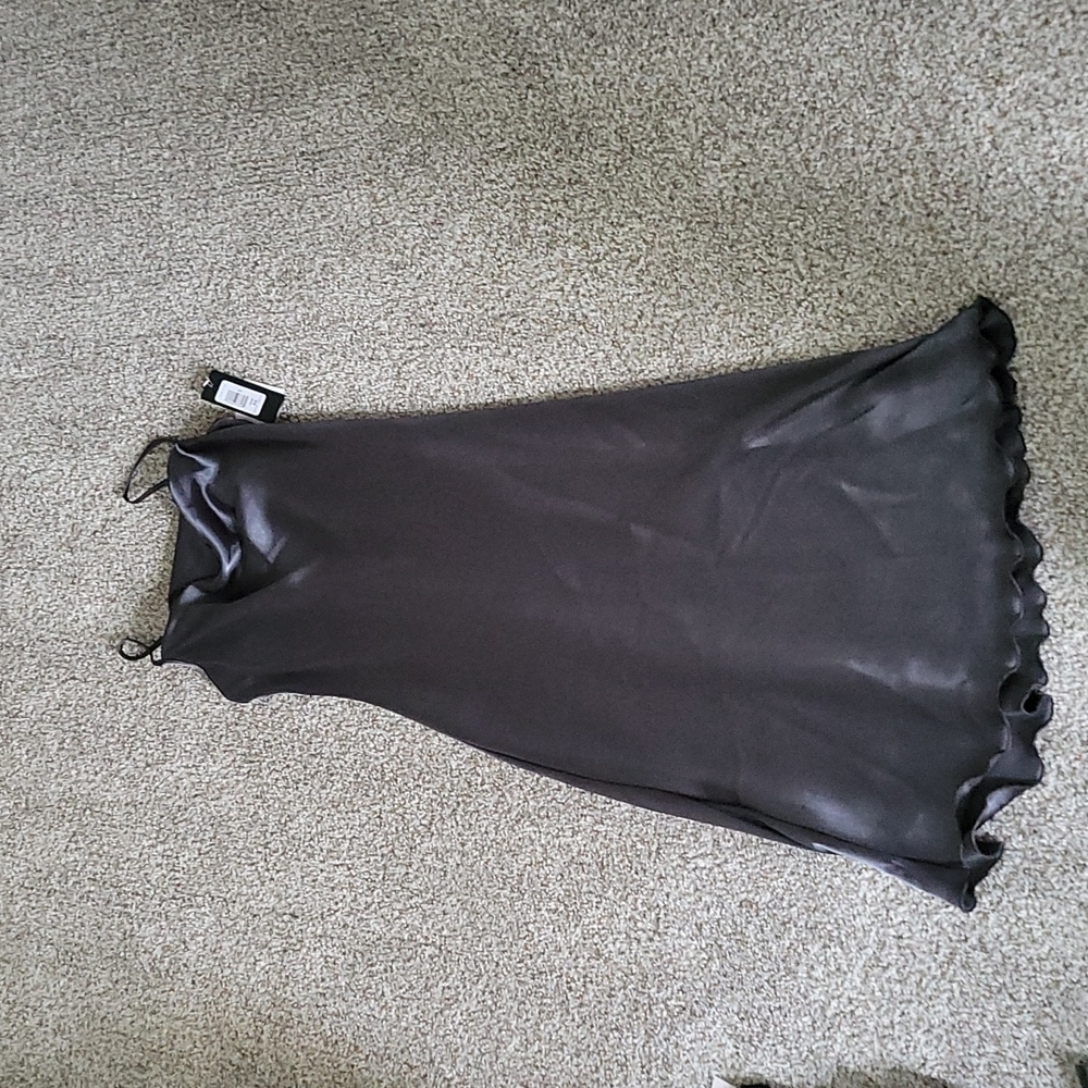 Bebe cowl neck satin midi